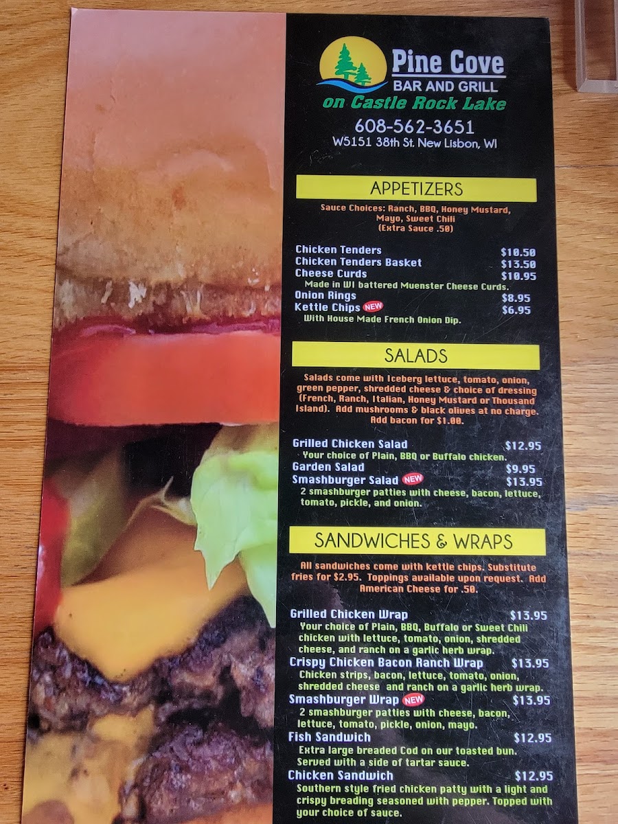Pine Cove Lakefront Resort & Bar Photo Menu 5