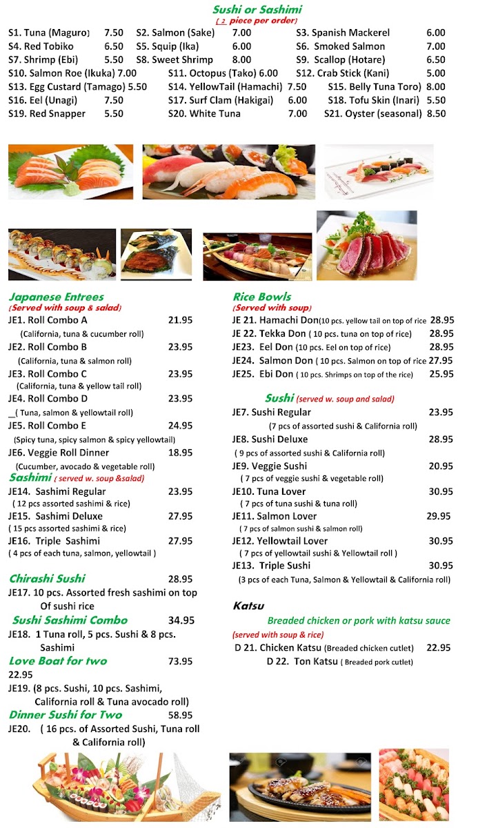 Mito Japanese Steakhouse Photo Menu 1