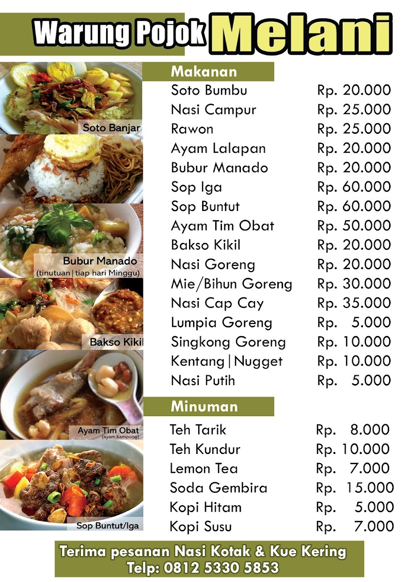 Warung Pojok Melani Photo Menu 1
