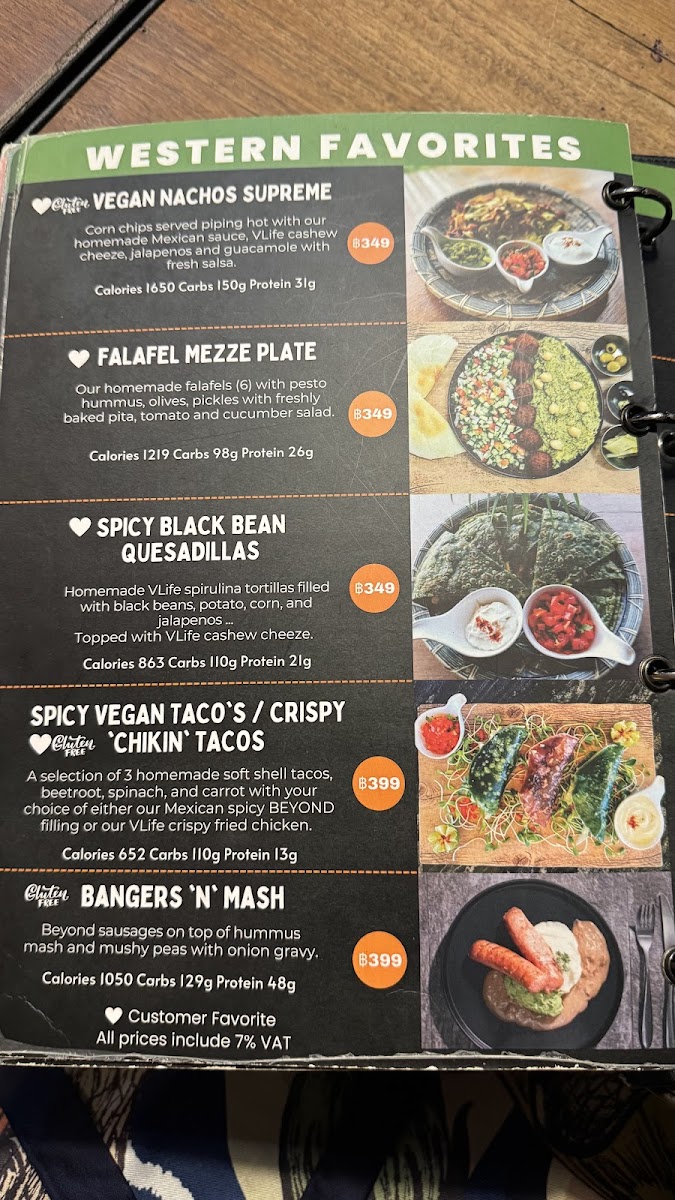 The Vegan Table Photo Menu 1