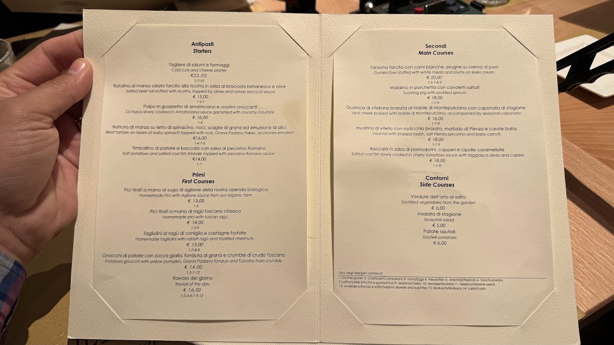Antica Trattoria Il Marzocco Photo Menu 1