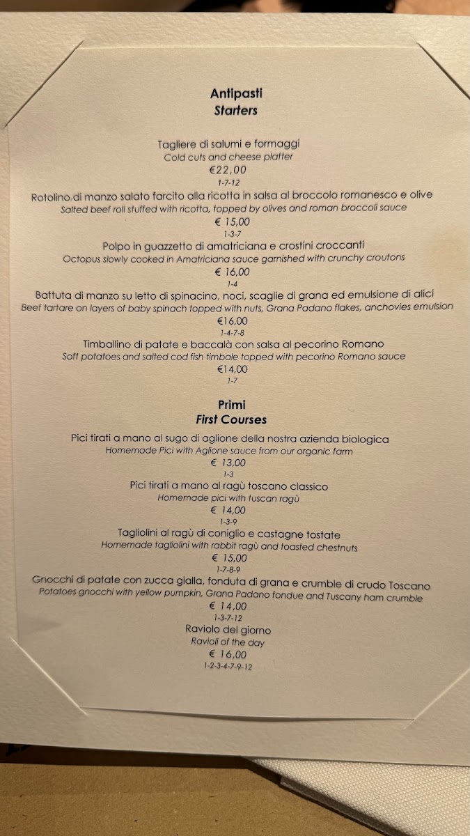 Antica Trattoria Il Marzocco Photo Menu 2