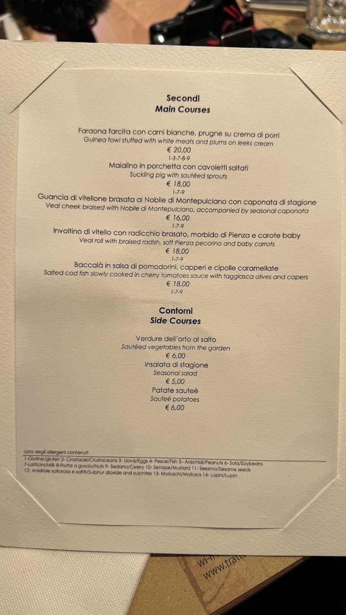 Antica Trattoria Il Marzocco Photo Menu 3