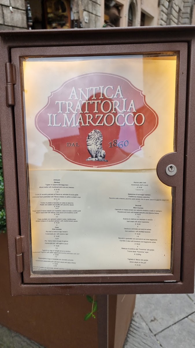 Antica Trattoria Il Marzocco Photo Menu 8