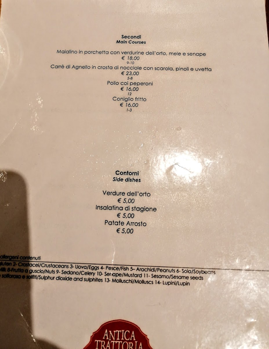Antica Trattoria Il Marzocco Photo Menu 9