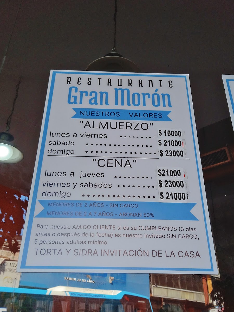 Restaurant Gran Morón Photo Menu 3