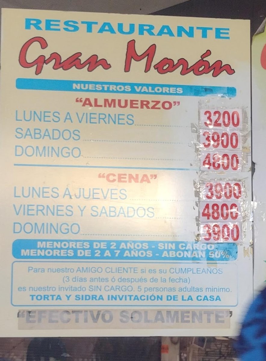 Restaurant Gran Morón Photo Menu 7