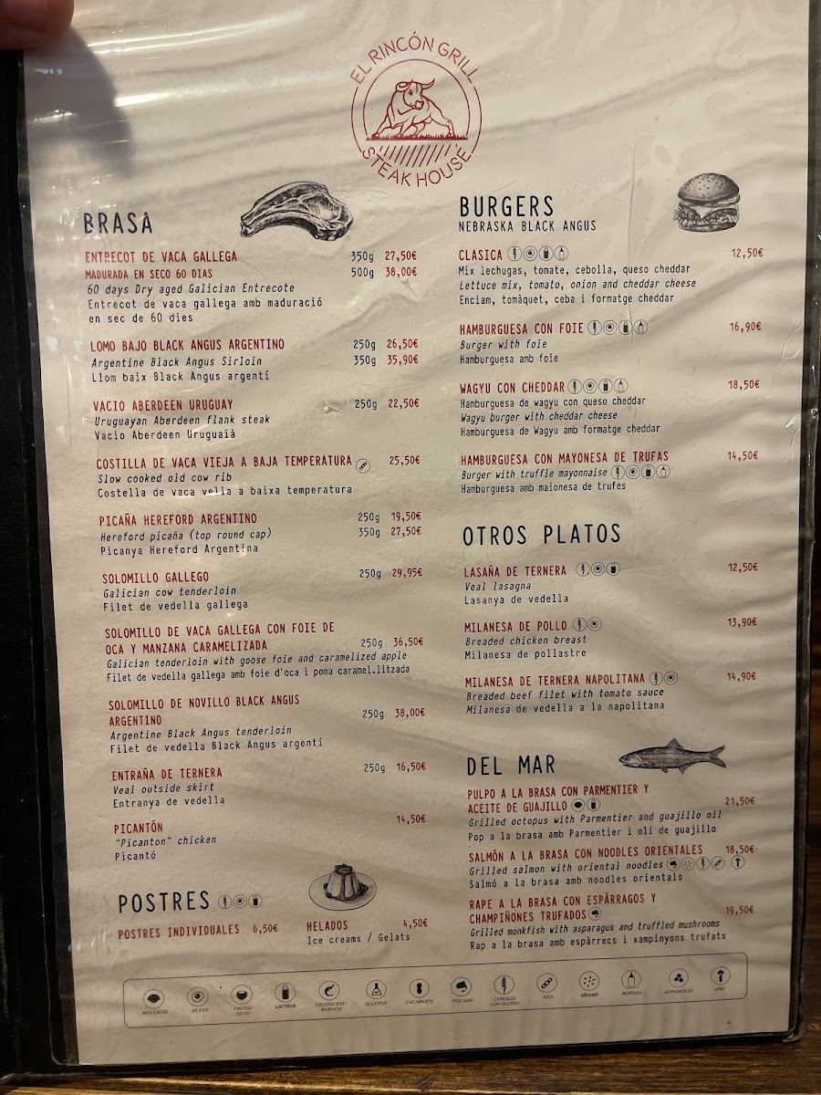 El Rincón Steak house Photo Menu 2