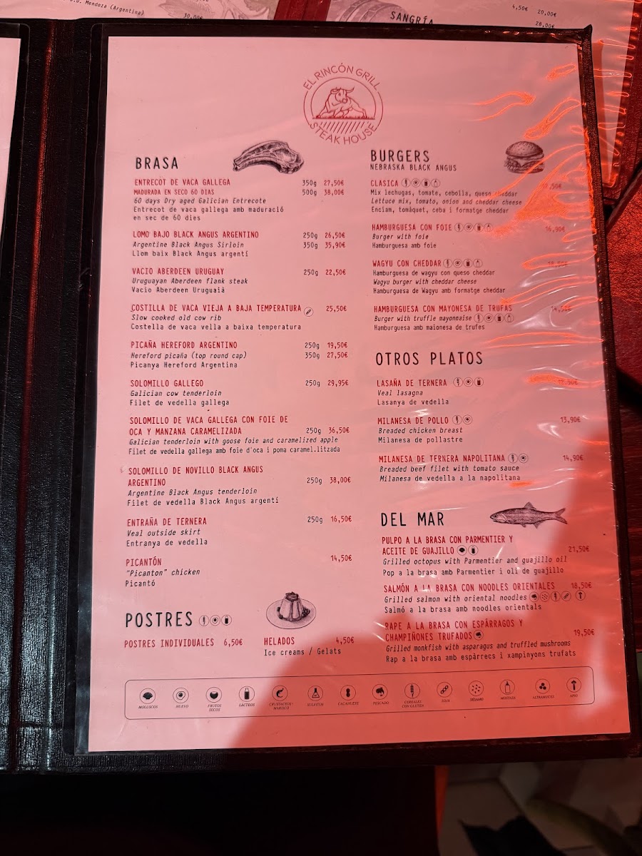 El Rincón Steak house Photo Menu 6