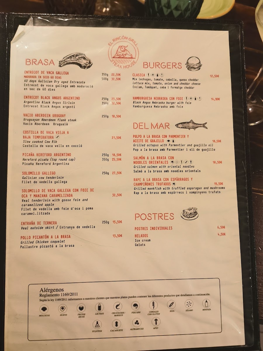 El Rincón Steak house Photo Menu 7