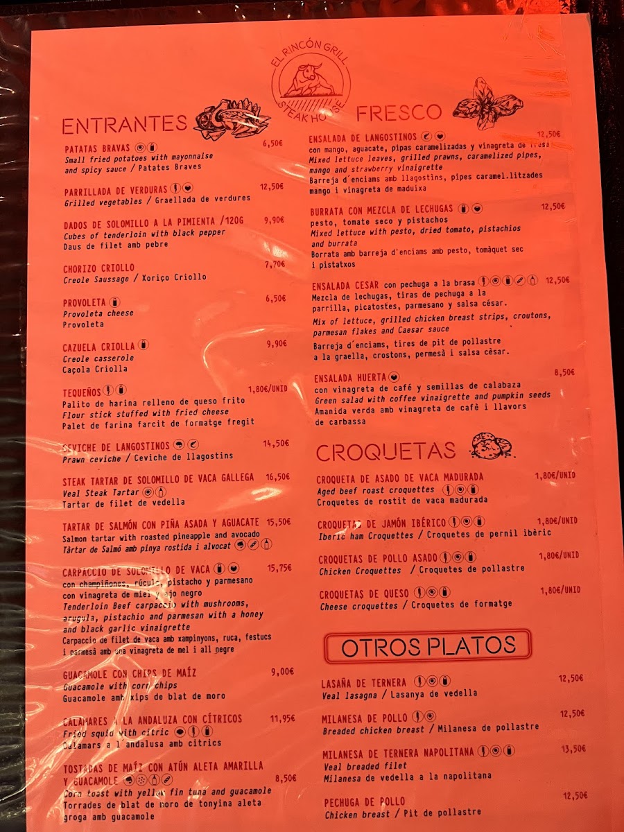 El Rincón Steak house Photo Menu 9