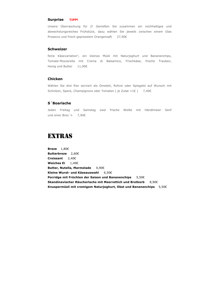central - Restaurant/Bar Photo Menu 1