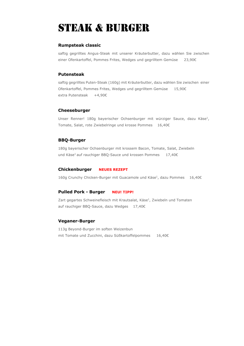 central - Restaurant/Bar Photo Menu 2