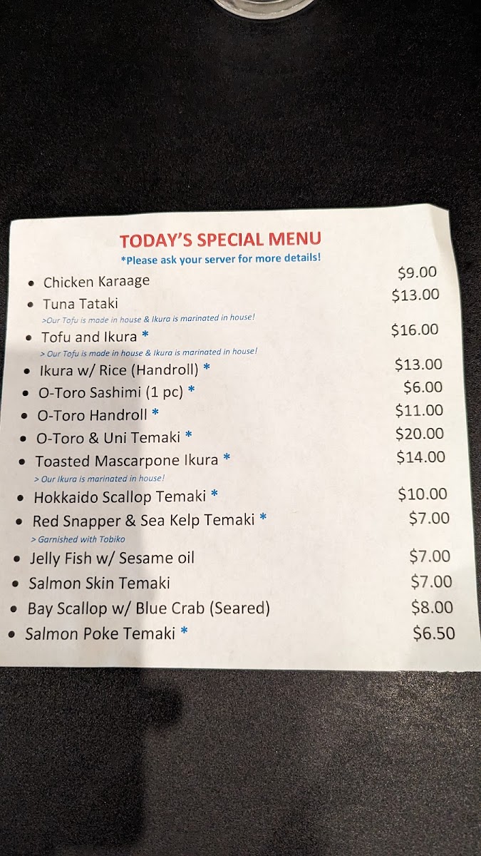 The Nori Handroll Bar & Izakaya Photo Menu 9