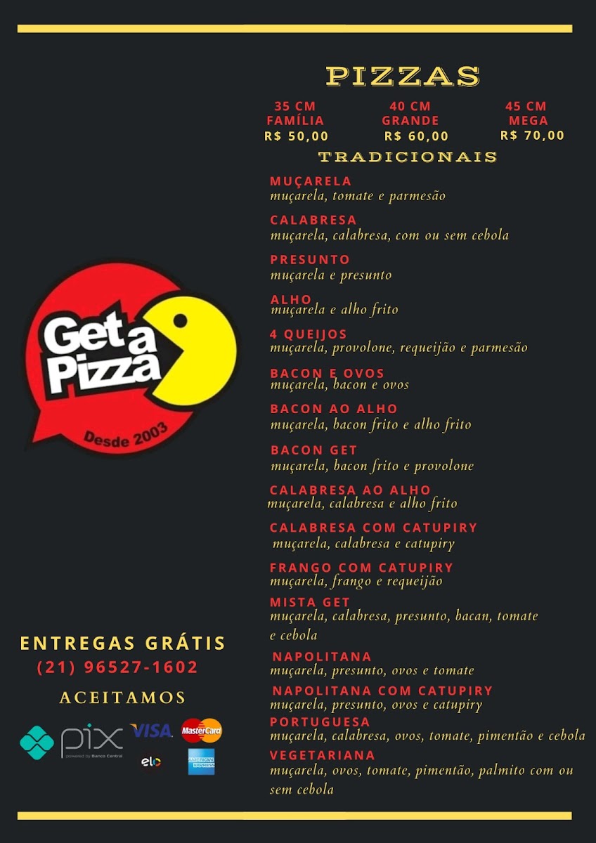 Pizzaria Get A Pizza Photo Menu 1