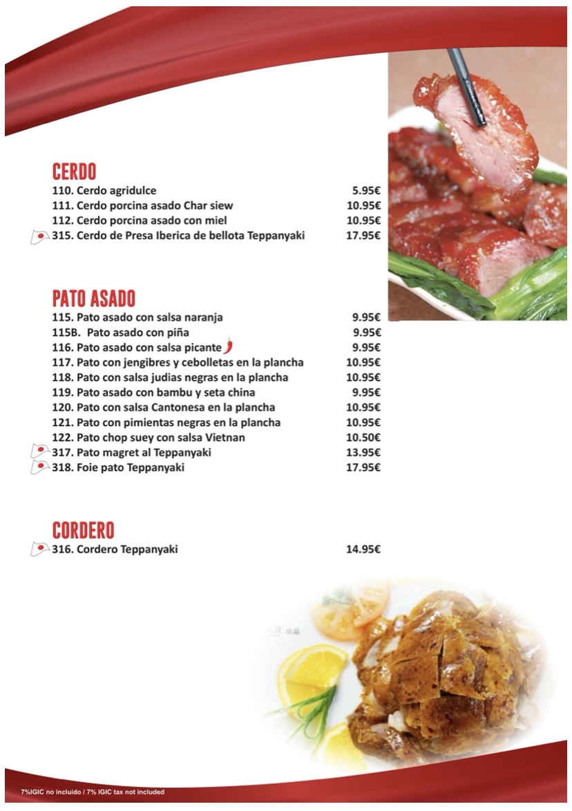 RESTAURANTE ASIAN KITCHEN TEPPANYAKI SHOW Photo Menu 10