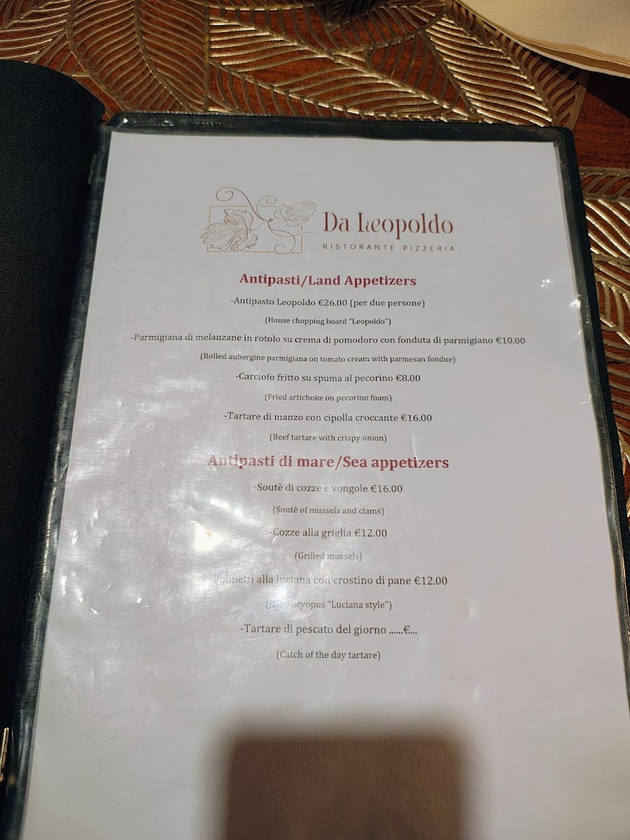 Ristorante Pizzeria Da Leopoldo Ischia Photo Menu 1