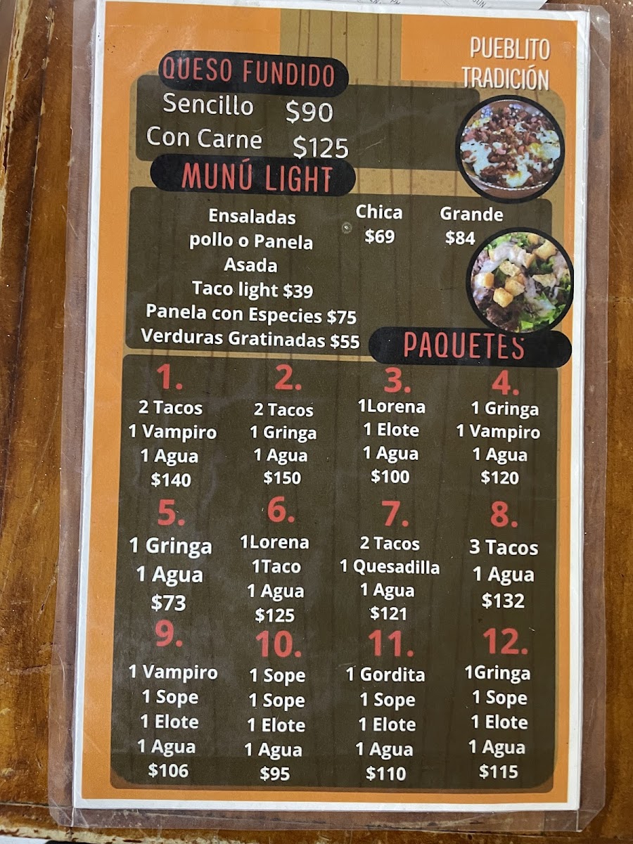 Pueblito Tradición Photo Menu 2