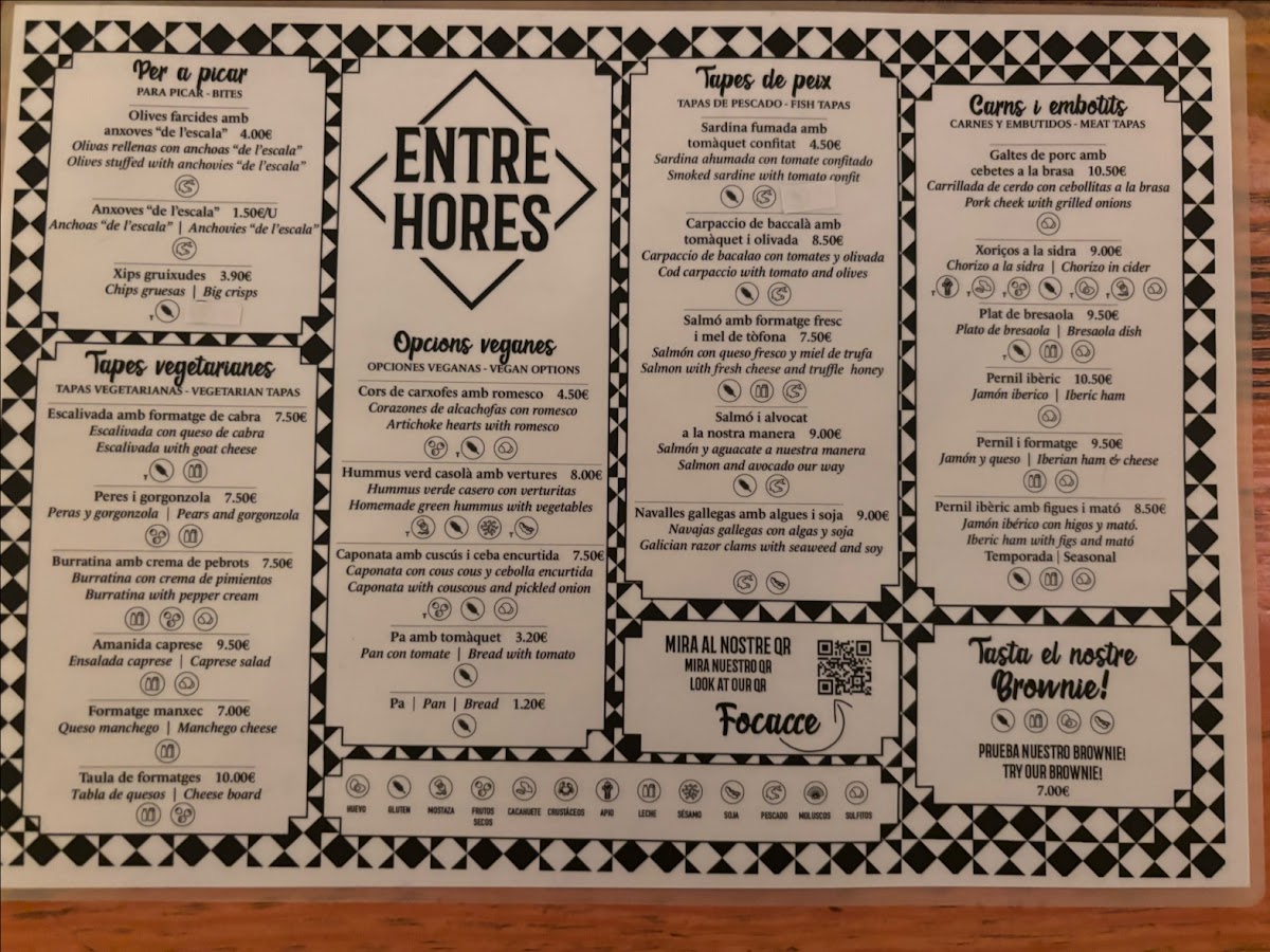 Entre Hores - Tapas, Vermut & Cocktails Photo Menu 2