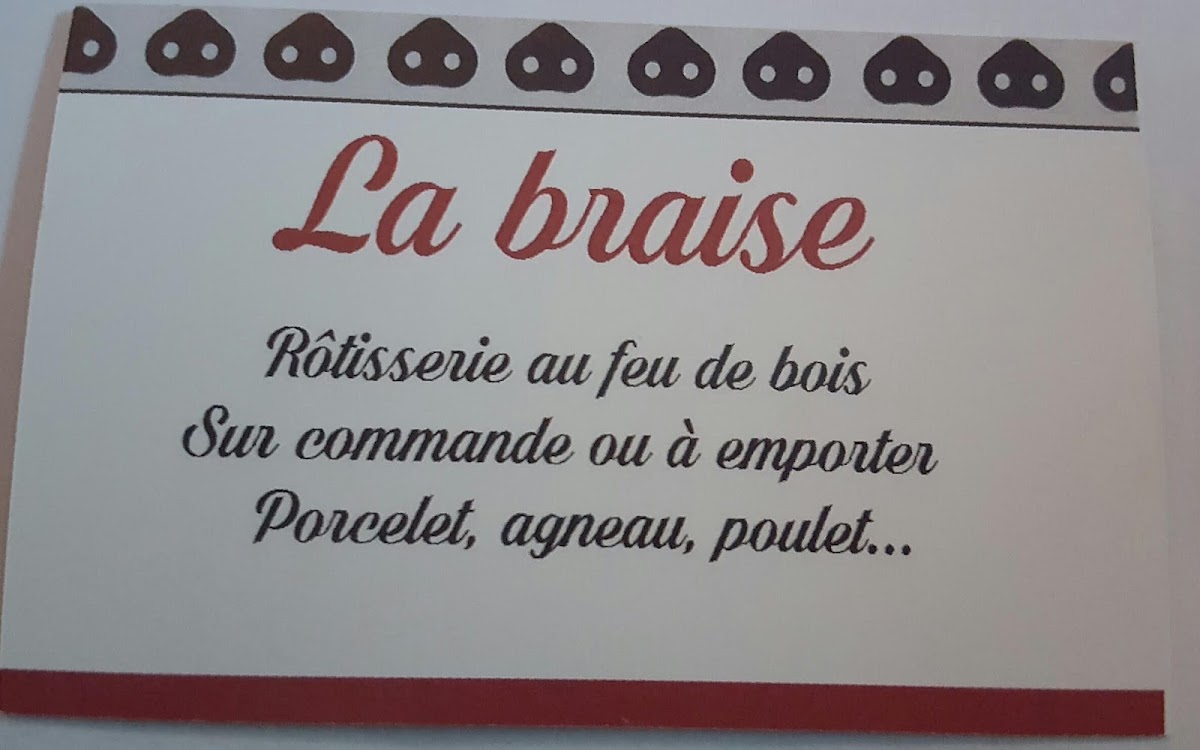 Rôtisserie La Braise Photo Menu 6