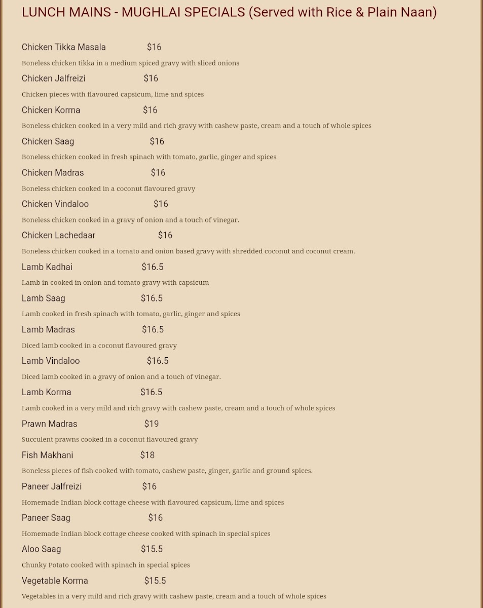 The Balti House Photo Menu 7
