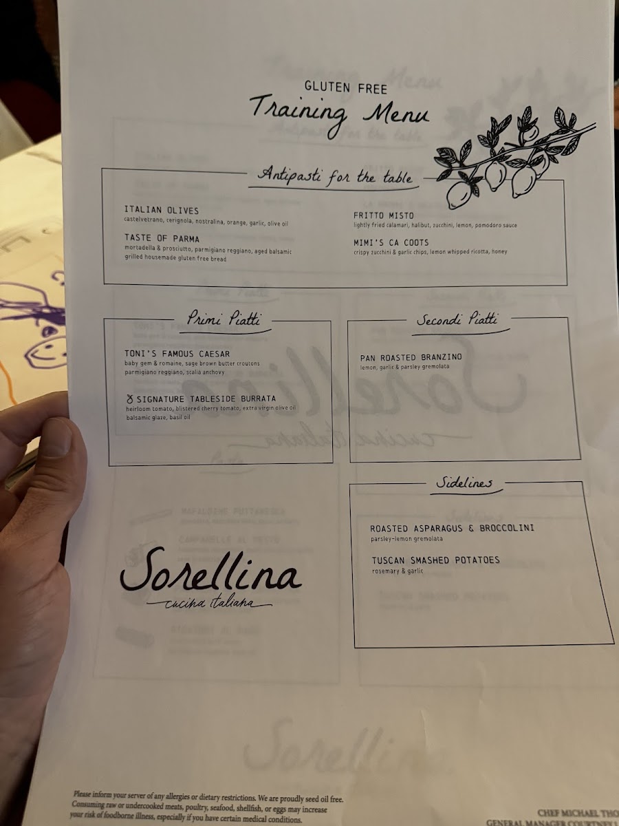 Sorellina Cucina Italiana Photo Menu 7