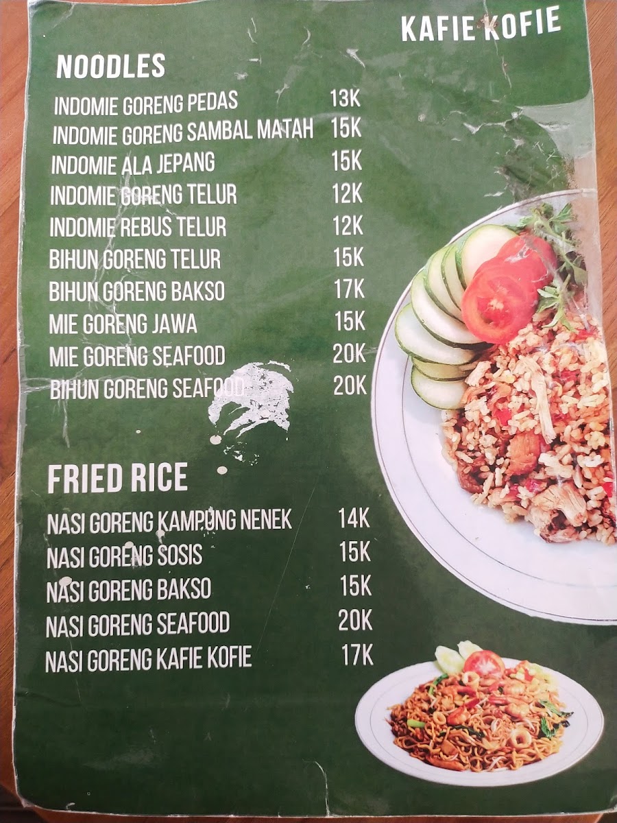 KAFIE KOFIE Photo Menu 1