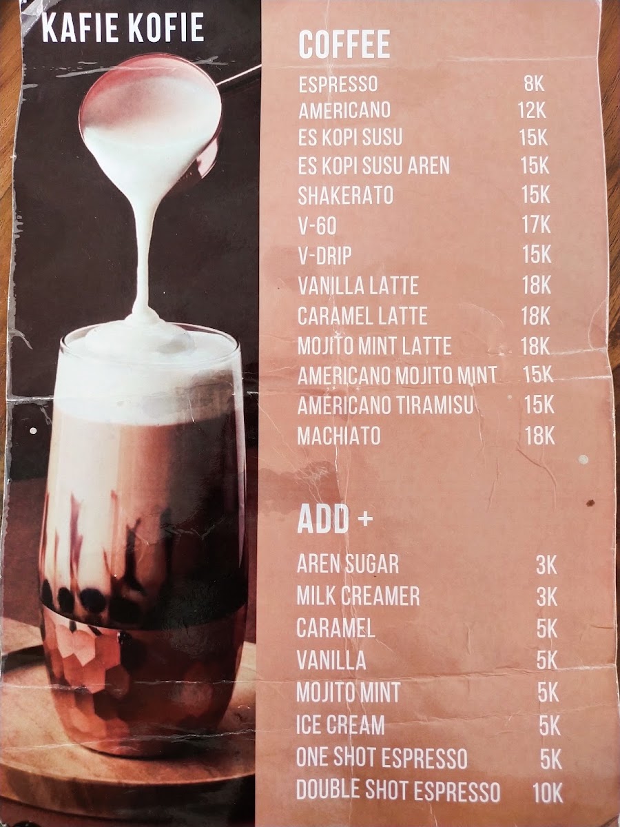 KAFIE KOFIE Photo Menu 5
