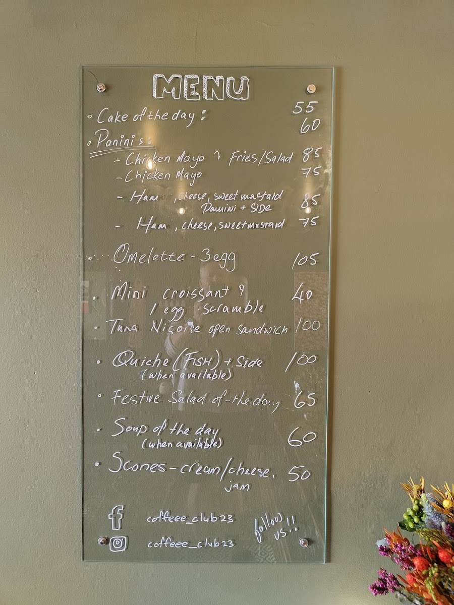 Coffeee! Club Photo Menu 1