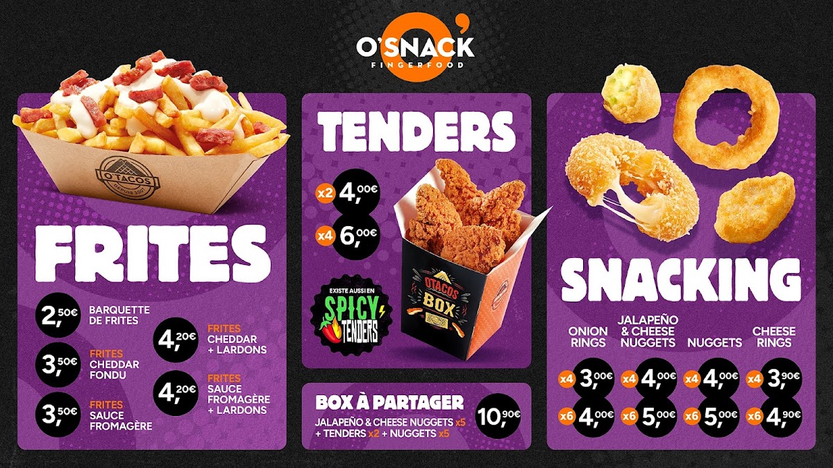 O’Tacos Le Vésinet Photo Menu 1