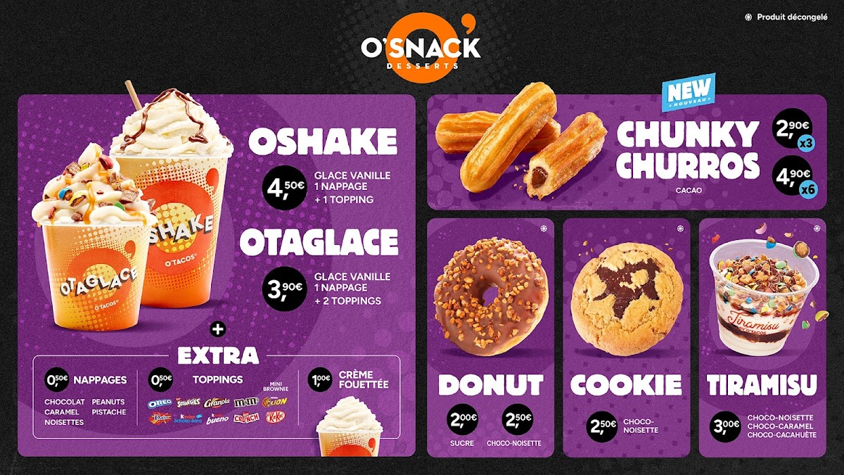 O’Tacos Le Vésinet Photo Menu 3