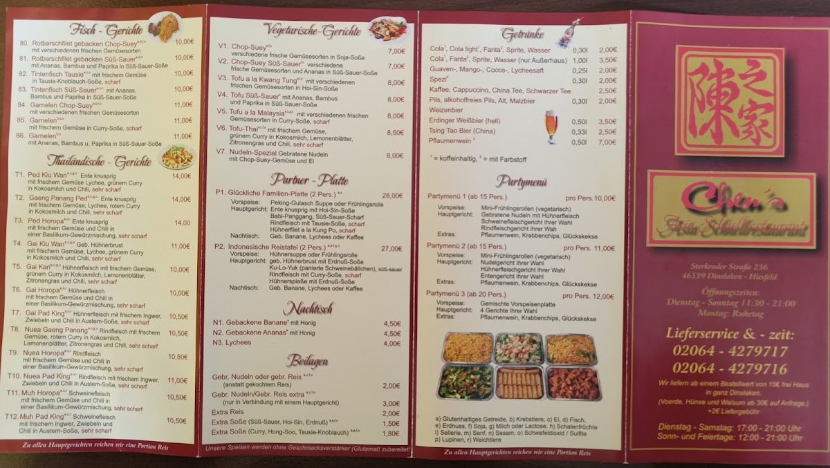 Chen‘s Asia Schnellrestaurant Photo Menu 5