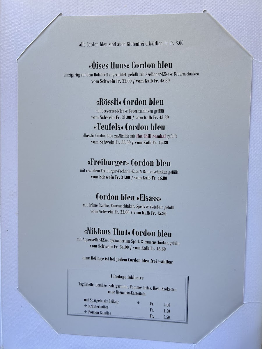 Le cheval blanc Photo Menu 2