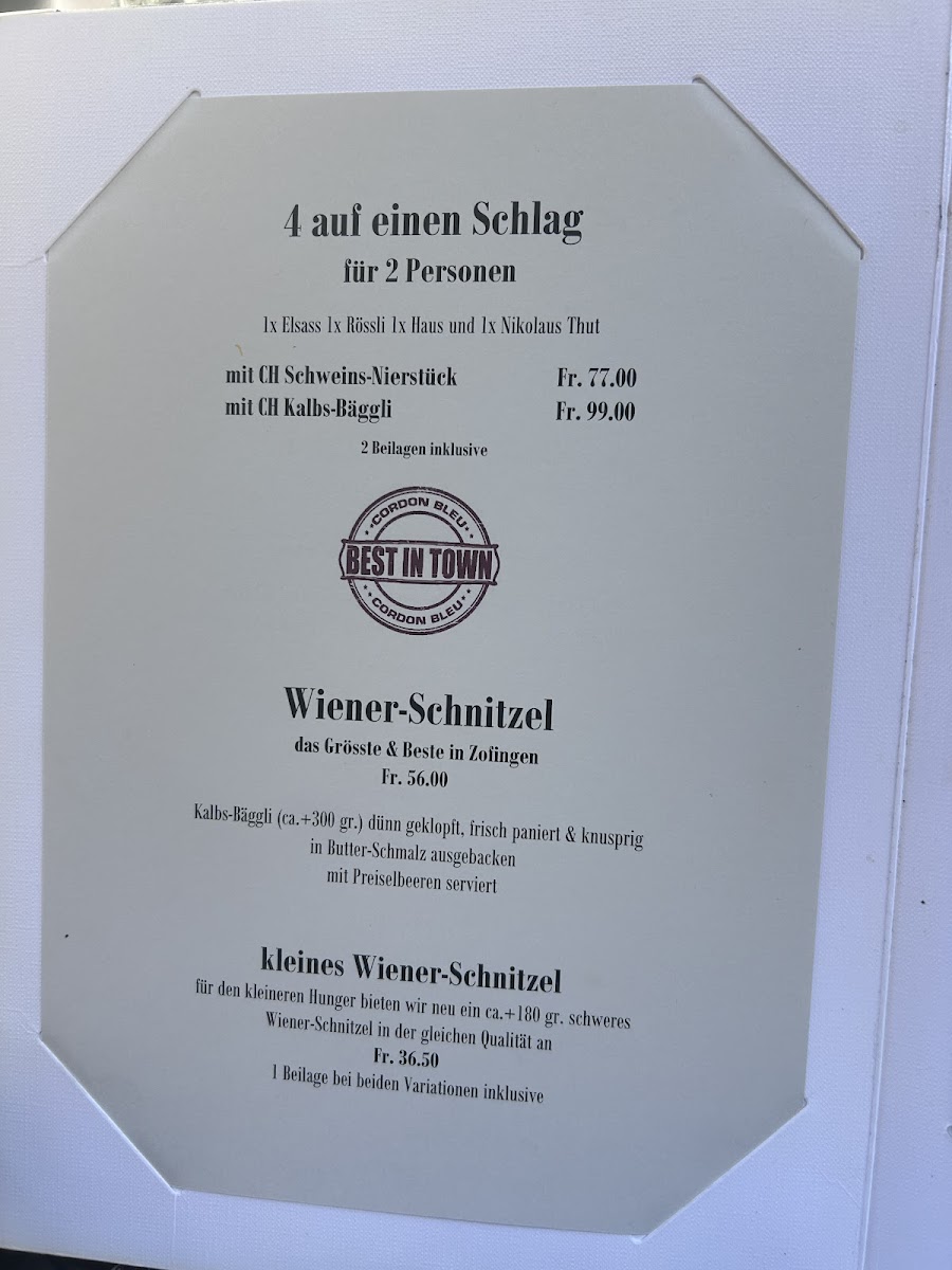 Le cheval blanc Photo Menu 3