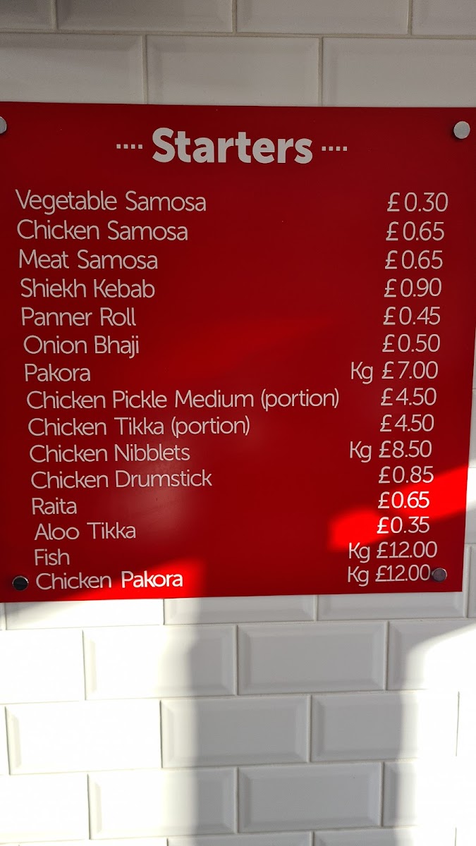 Kashmir Sweet Centre (& Take Away) Photo Menu 4