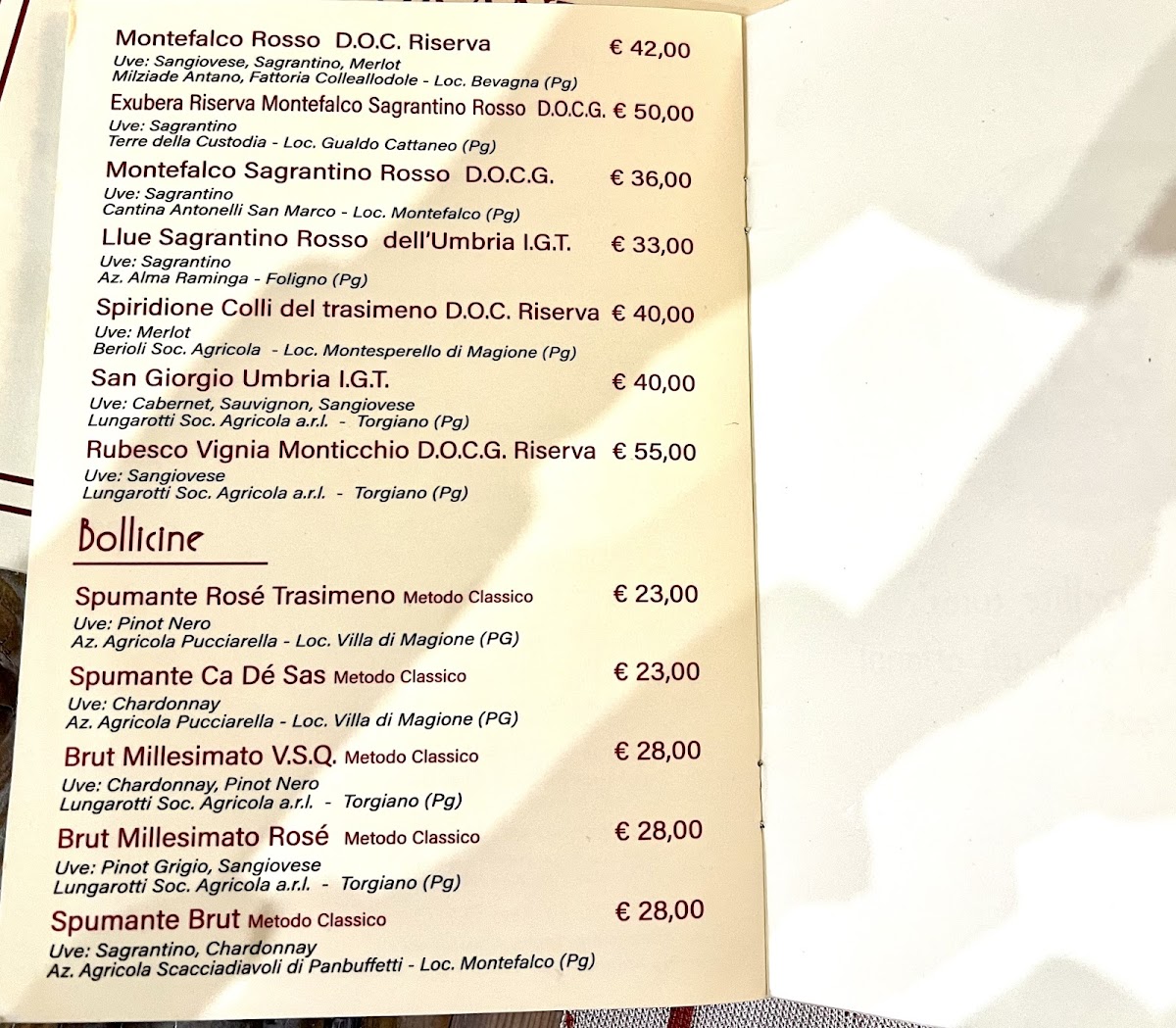Umbria D.O.C. Ristorante Photo Menu 6