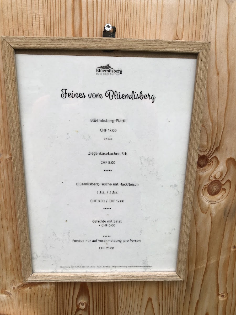 Blüemlisberg AG Photo Menu 2