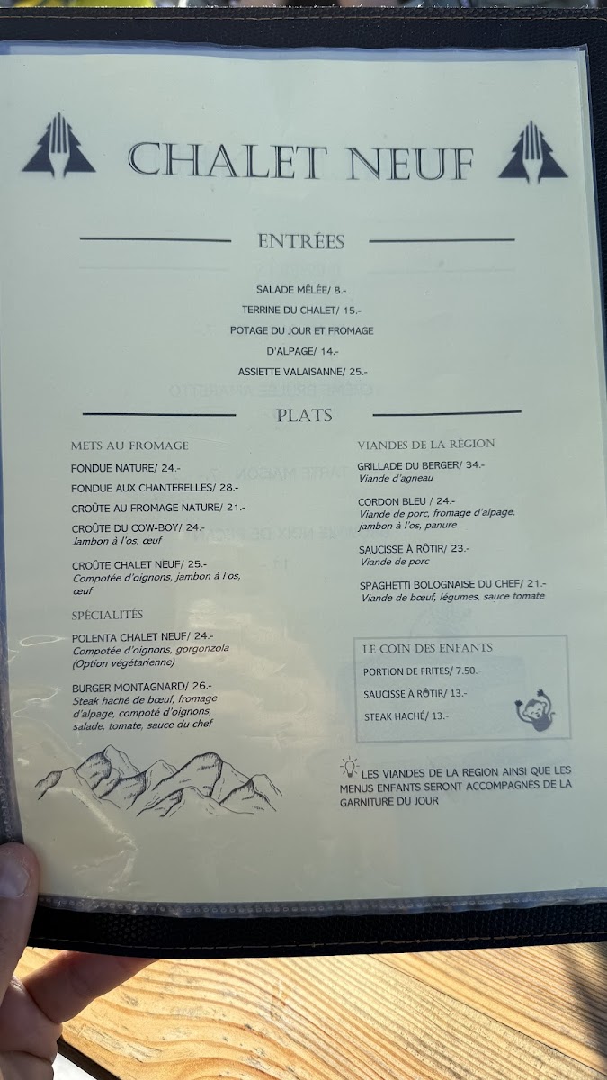Restaurant Chalet-Neuf Photo Menu 3