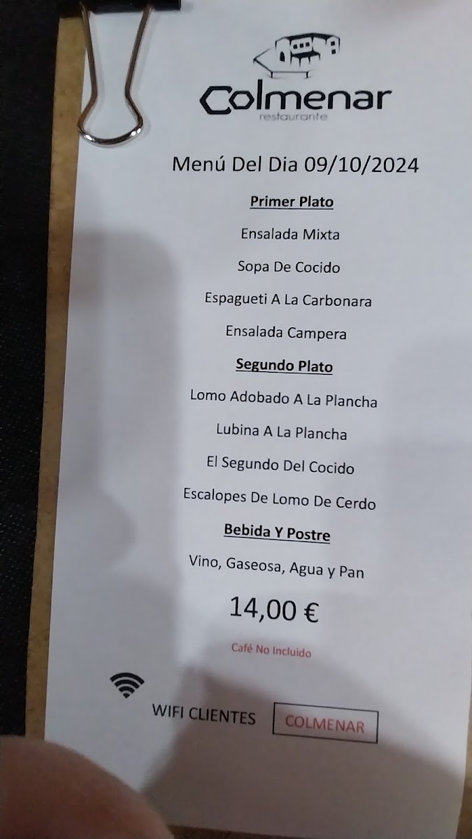 Pimpilala Bar & Restaurante Photo Menu 1