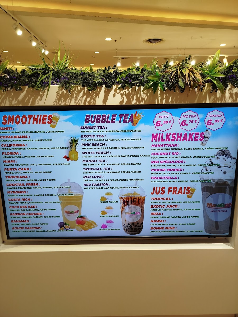 Mangos Juice and Food Photo Menu 1