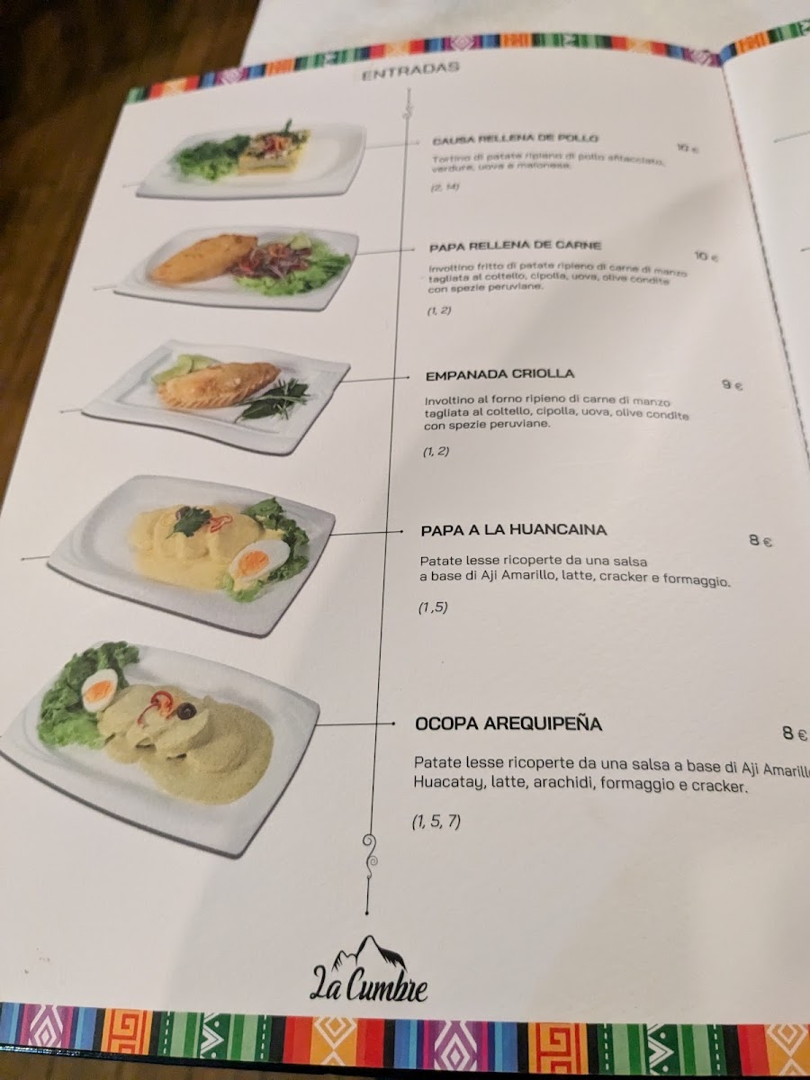 La Cumbre Photo Menu 10