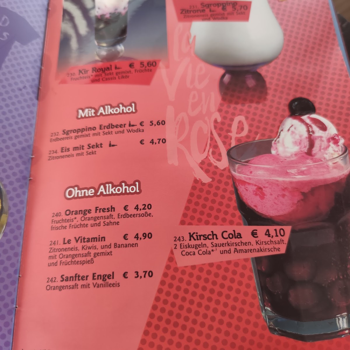 ice cream parlor 'Verona' Photo Menu 2