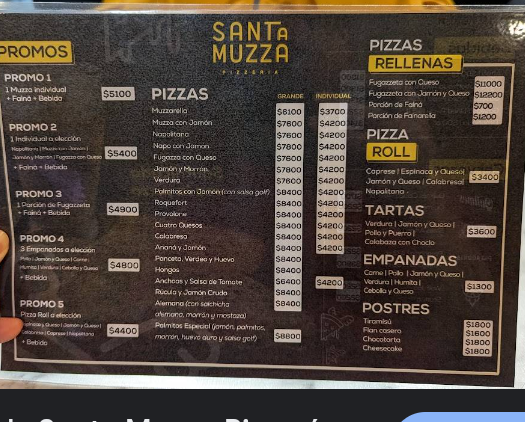 Santa Muzza Pizzería Photo Menu 4