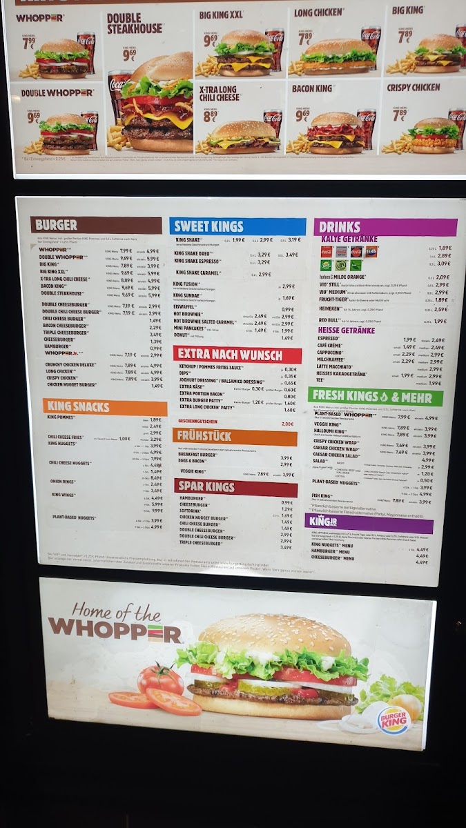 Burger King Kassel Photo Menu 1