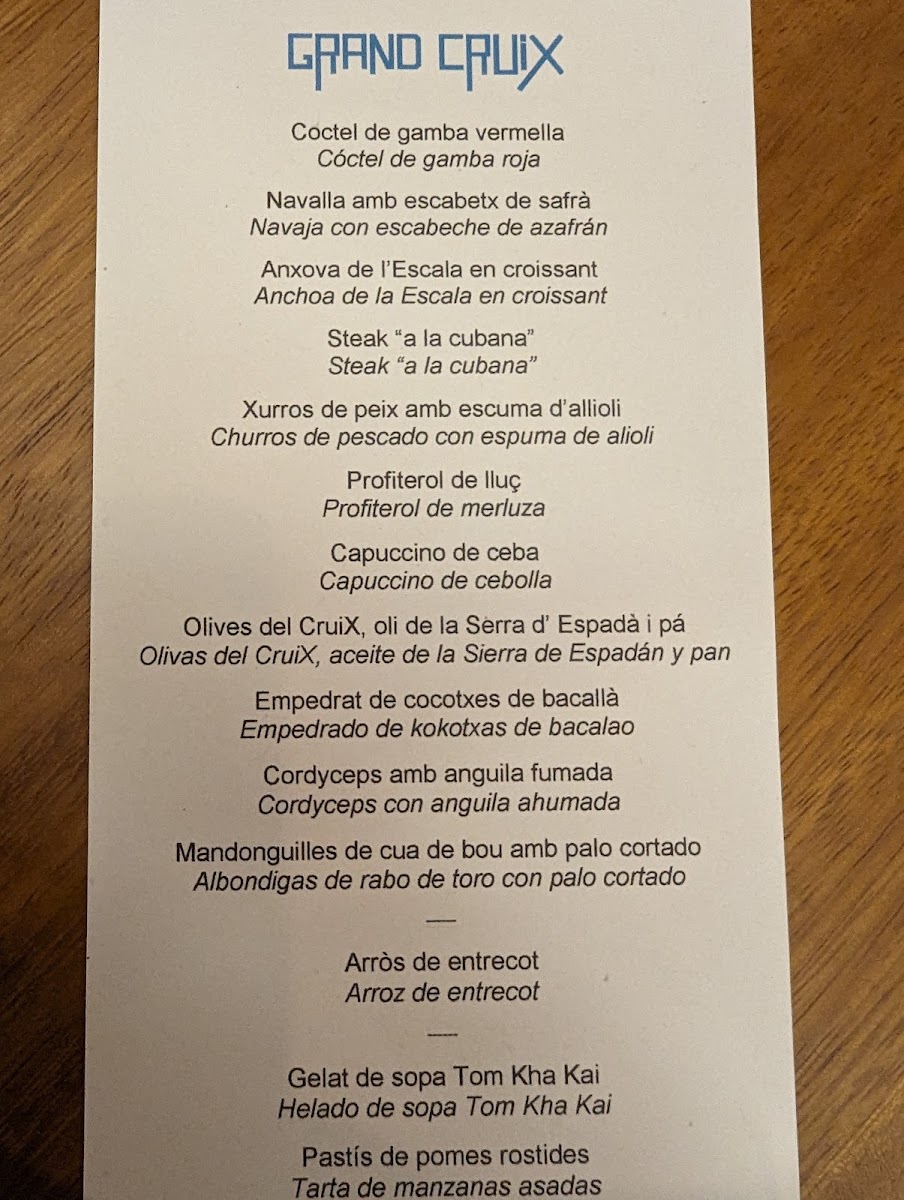 CruiX Restaurant Photo Menu 8
