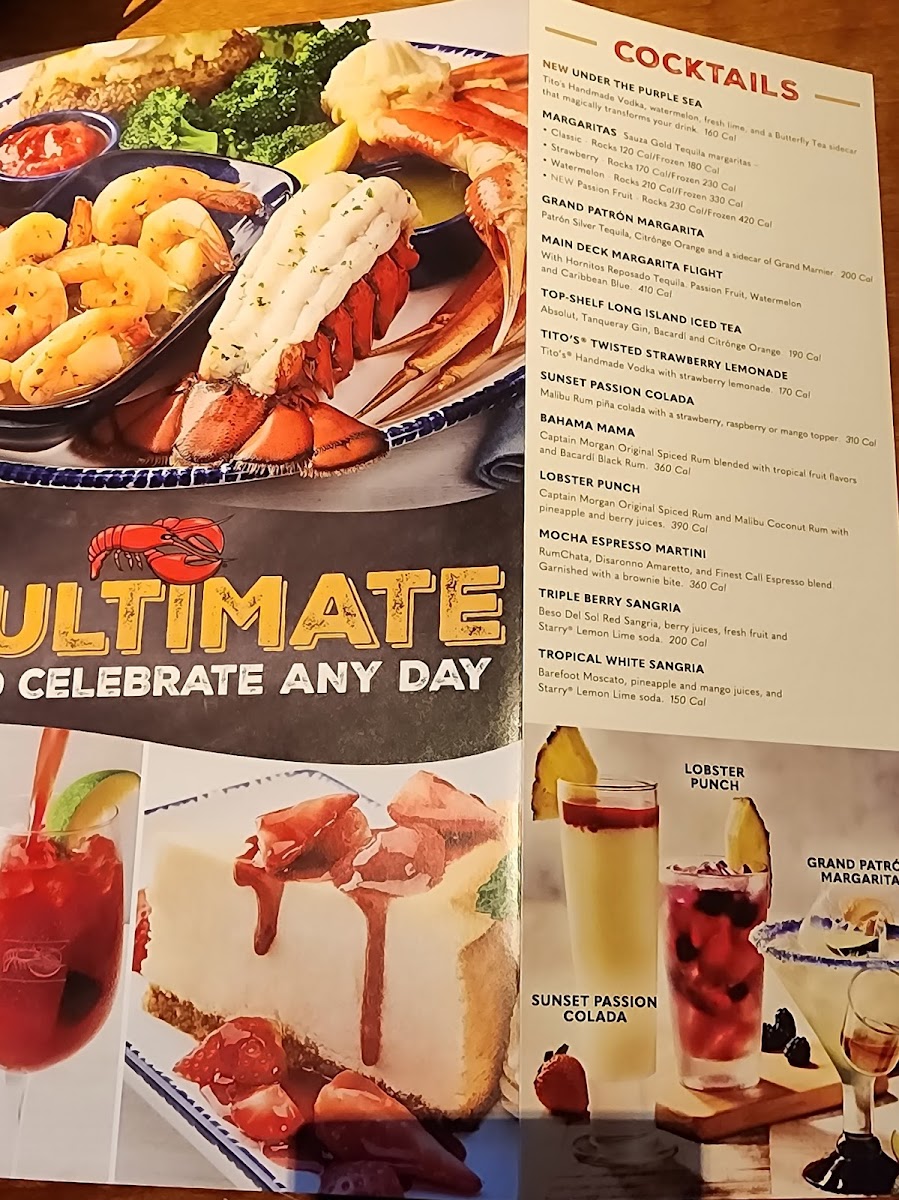 Red Lobster Photo Menu 4