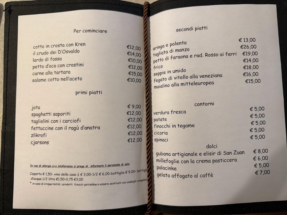 Vecia Gorizia sas Photo Menu 1