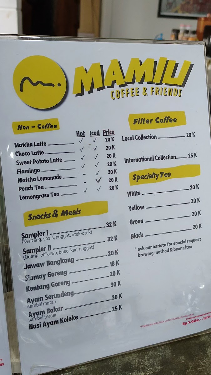 MAMILI COFFEE & FRIENDS Photo Menu 2
