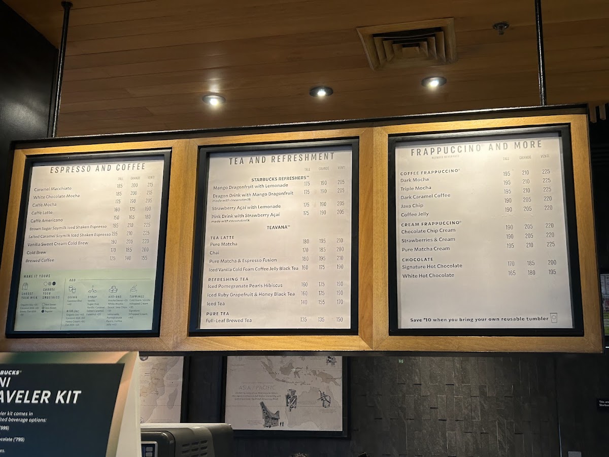 Starbucks Iloilo Festive Walk Mall Photo Menu 1