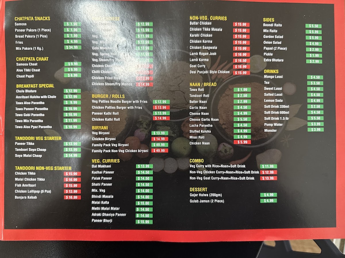 Wah Ji Wah Indian Cuisine Photo Menu 1